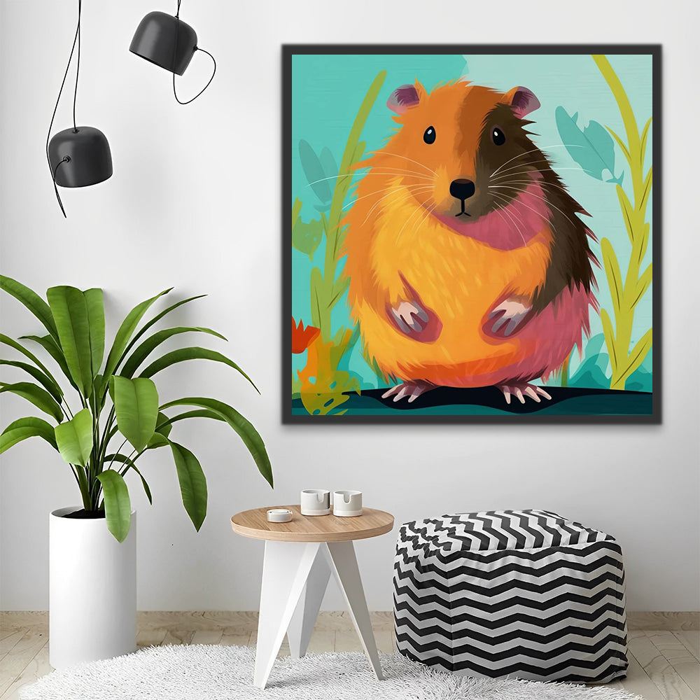 Cute Hamster Paint by Numbers for Kids