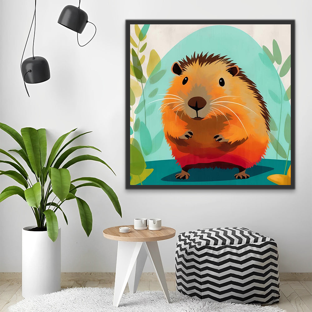 Cute Hamster Paint by Numbers for Kids