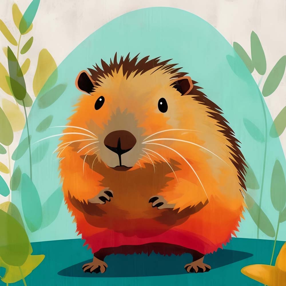 Cute Hamster Paint by Numbers for Kids