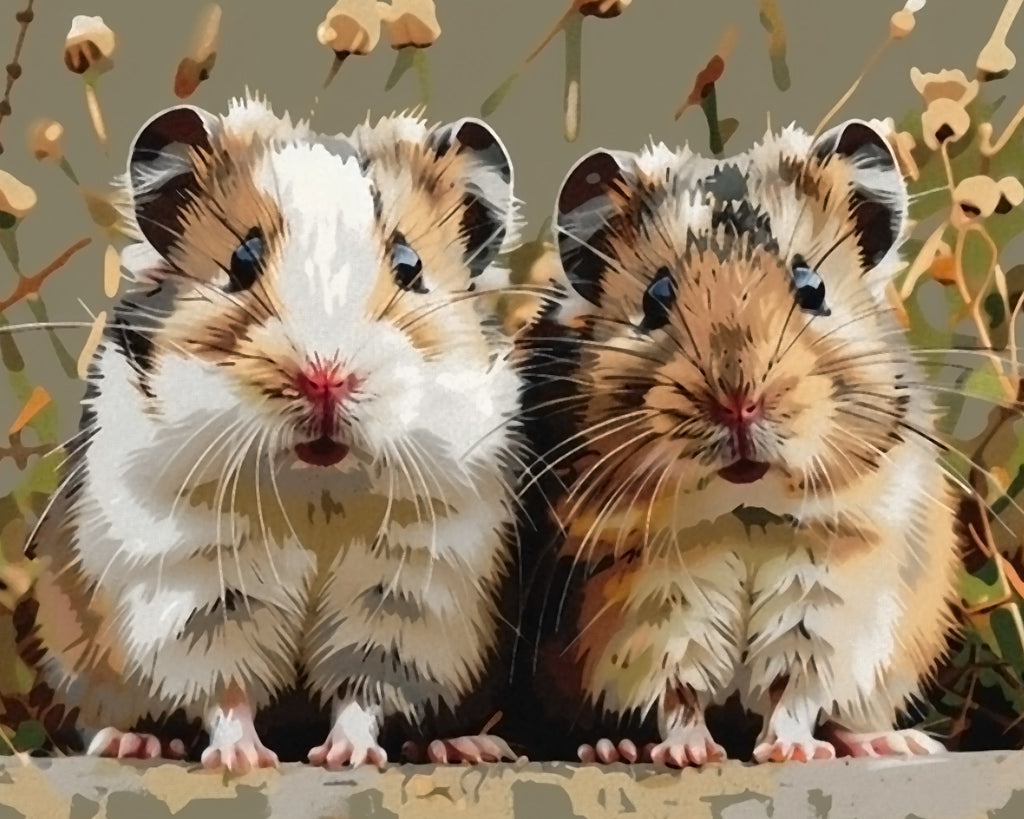 Cute Hamsters Paint by Numbers