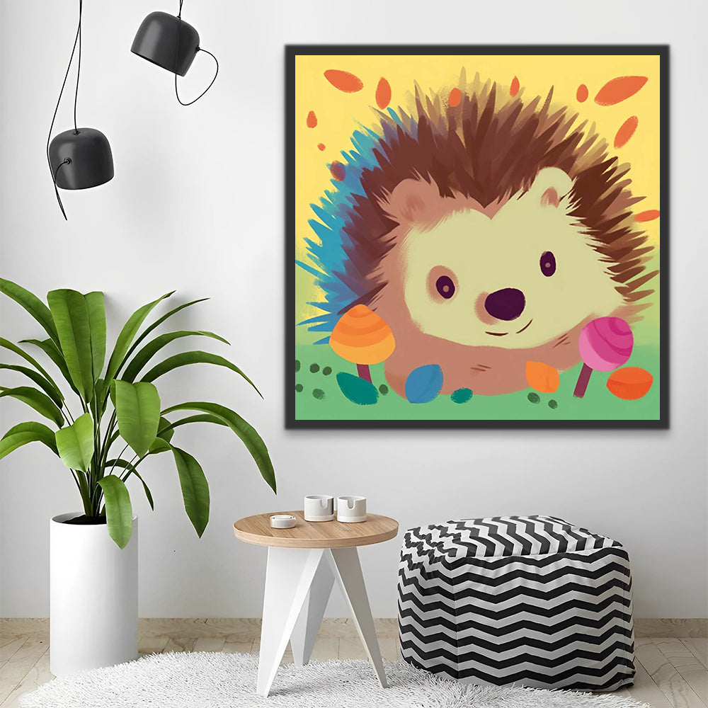 Cute Hedgehog Paint by Numbers for Kids