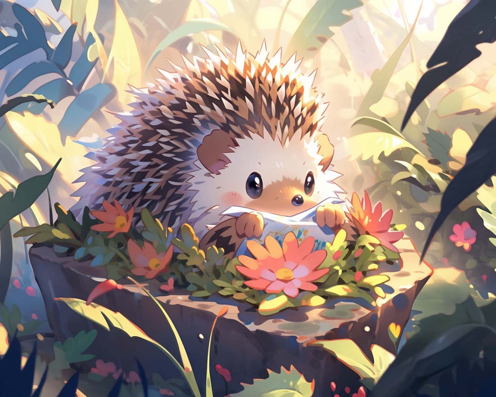 Cute Hedgehog Paint by Numbers