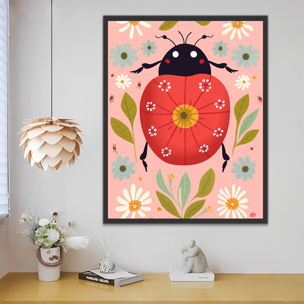 Cute Ladybug Paint by Numbers for Kids