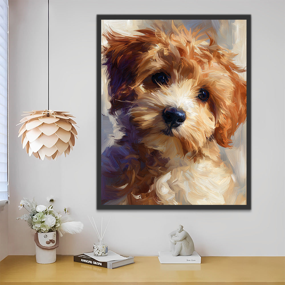 Cute Maltese Dog Paint by Numbers