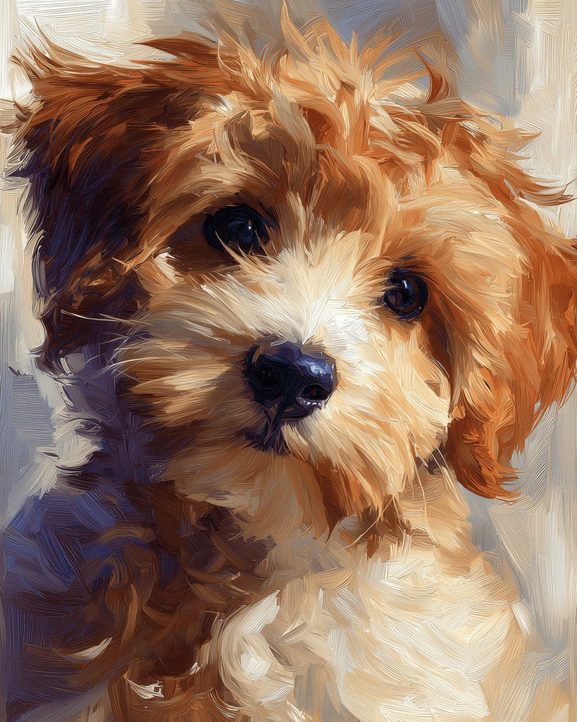 Cute Maltese Dog Paint by Numbers