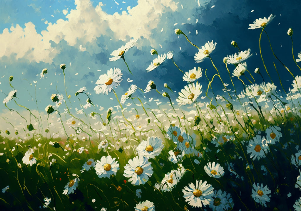 Daisies in the wind Paint by Numbers