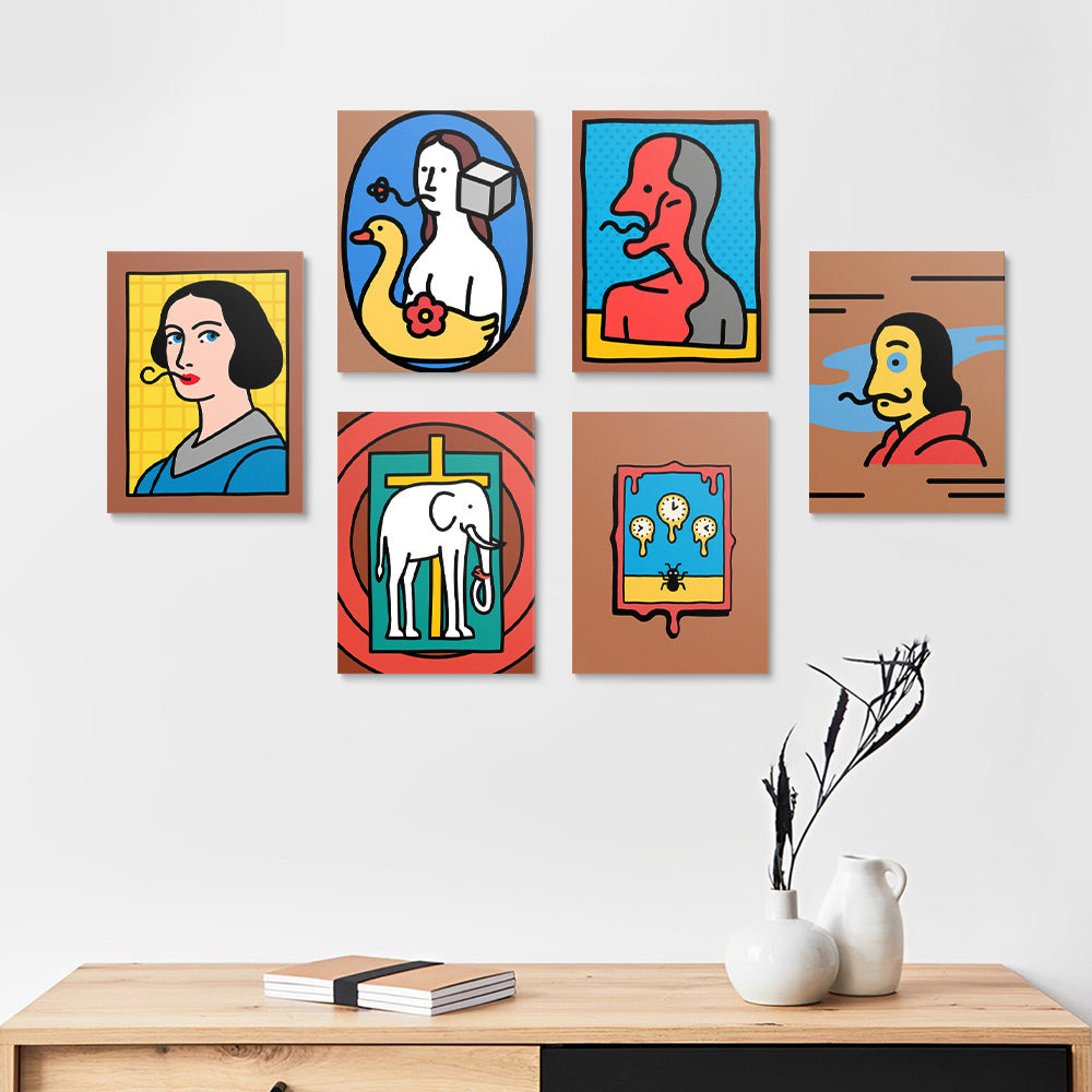 Dali's Works 6 Pieces Mini Paint by Numbers