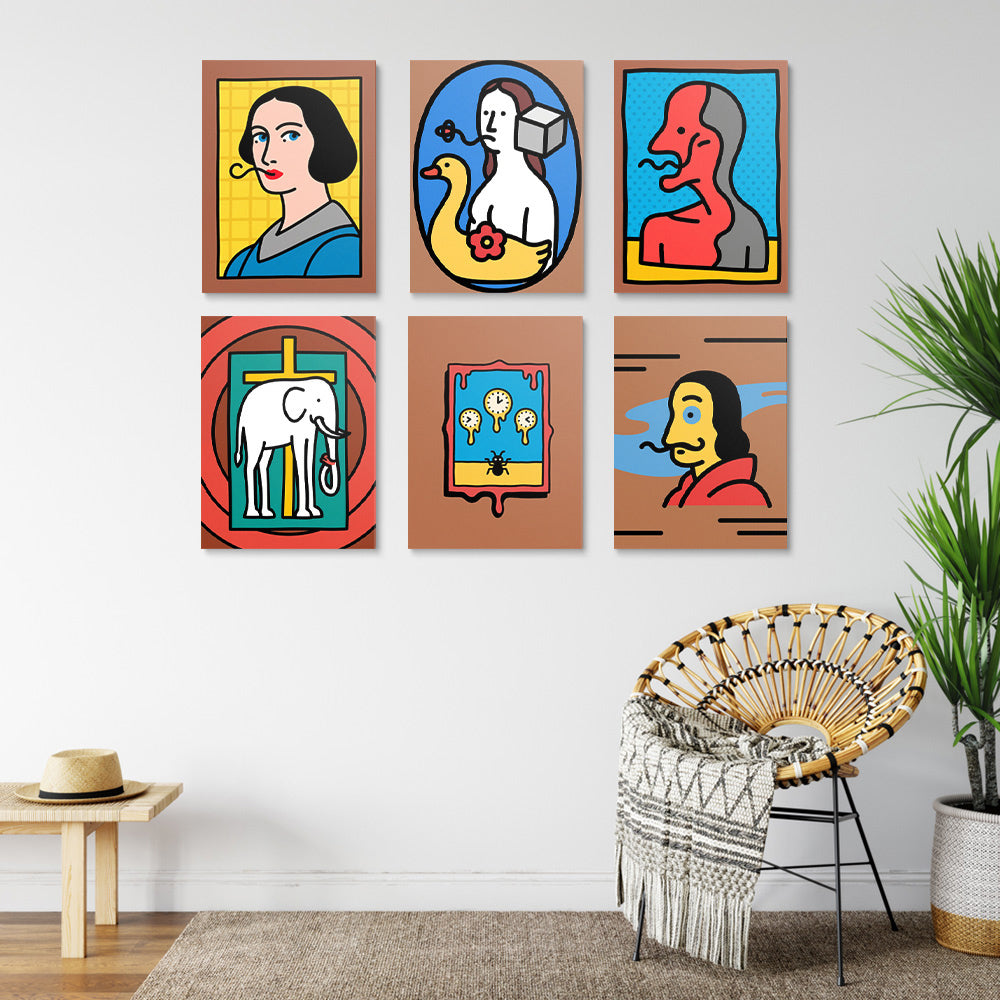 Dali's Works 6 Pieces Mini Paint by Numbers