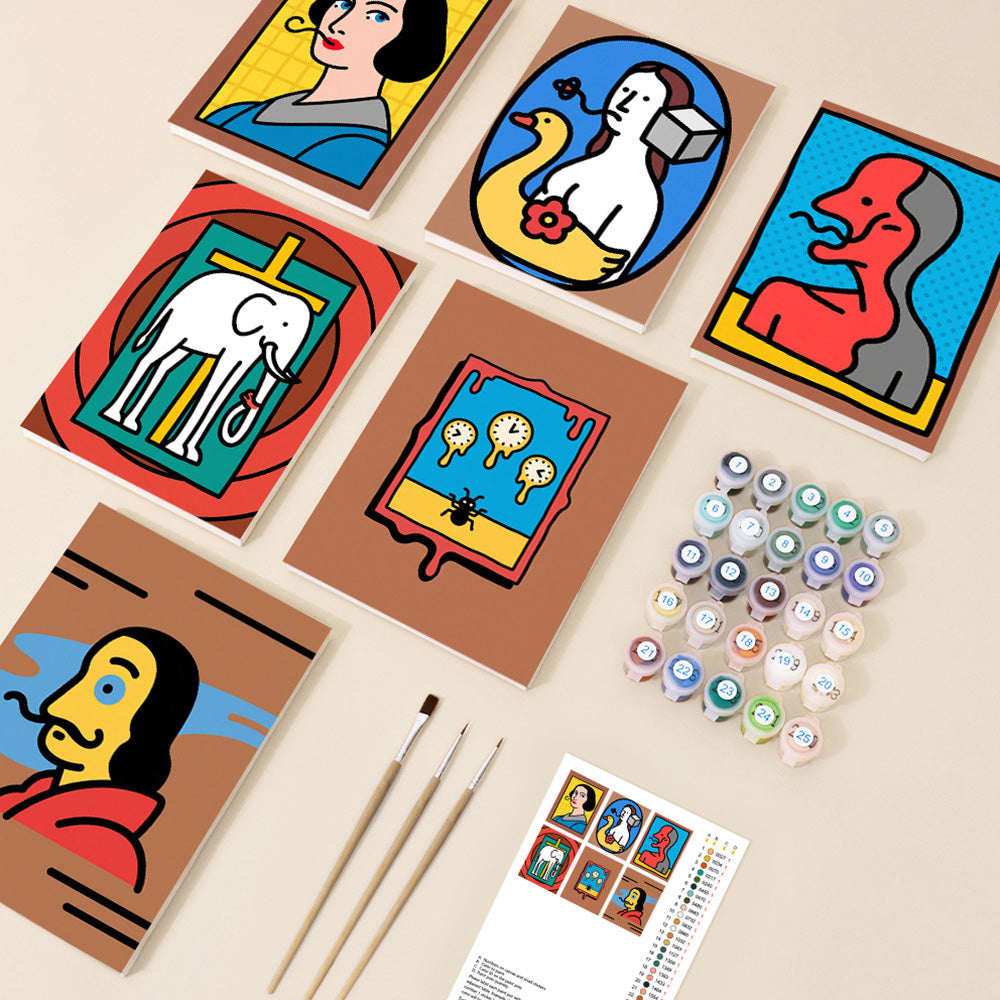 Dali's Works 6 Pieces Mini Paint by Numbers