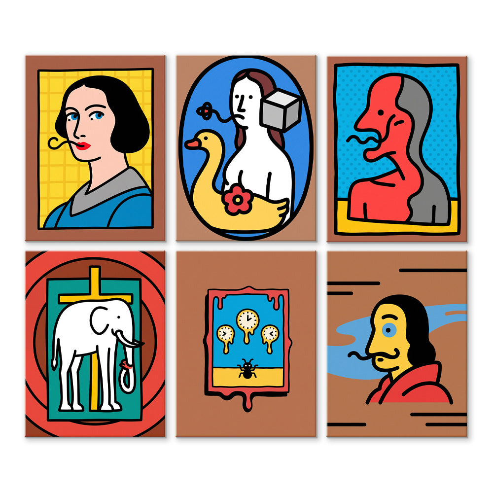 Dali's Works 6 Pieces Mini Paint by Numbers
