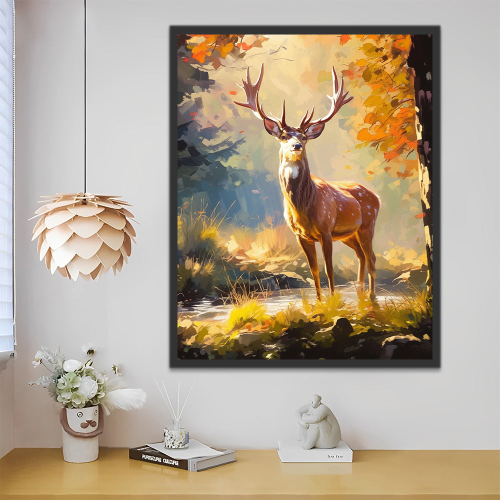 Deer in Autumn Paint by Numbers