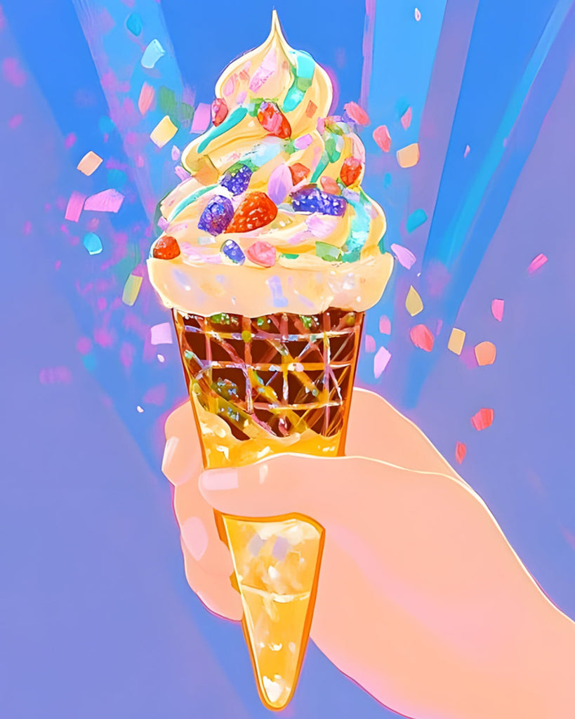 Delicious Creamy Ice Cream Paint by Numbers