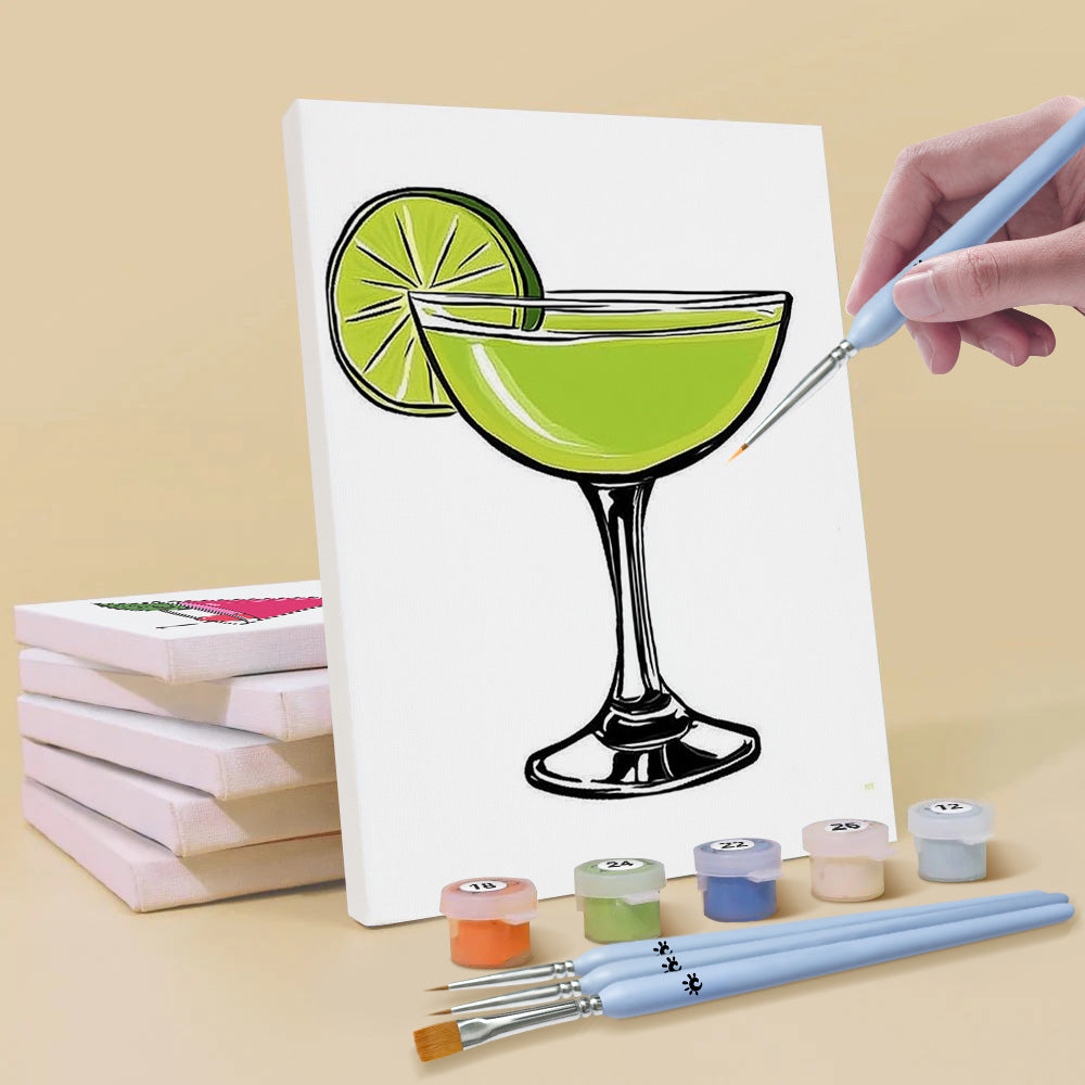Delicious Juice 6 Pieces Mini Paint by Numbers