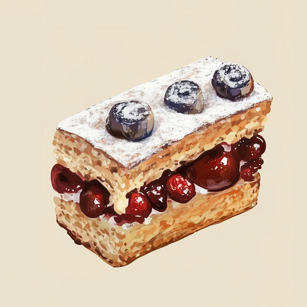 Delicious Napoleon Cake Mini Paint by Numbers