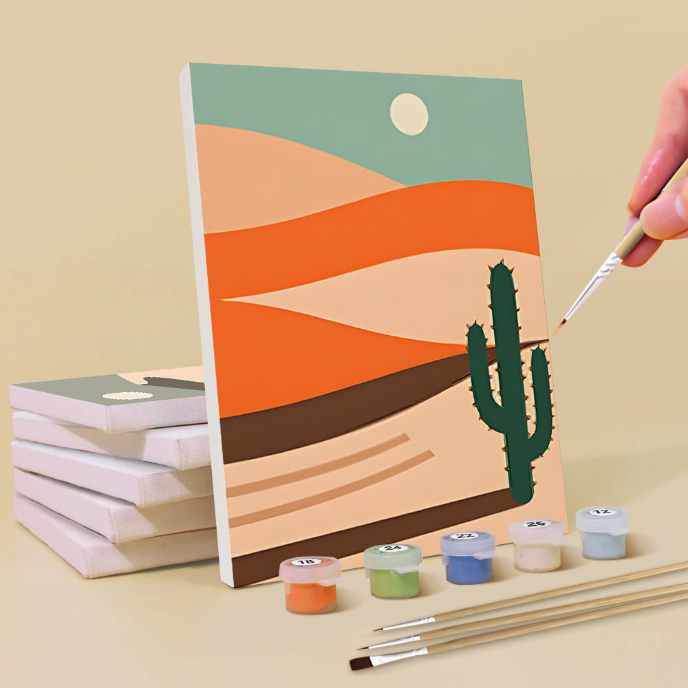 Deserts and Mountains 6 Pieces Mini Paint by Numbers 