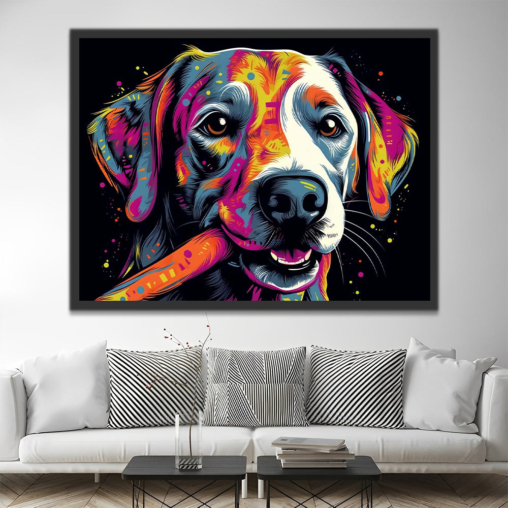 Dog Pop Art Paint by Numbers