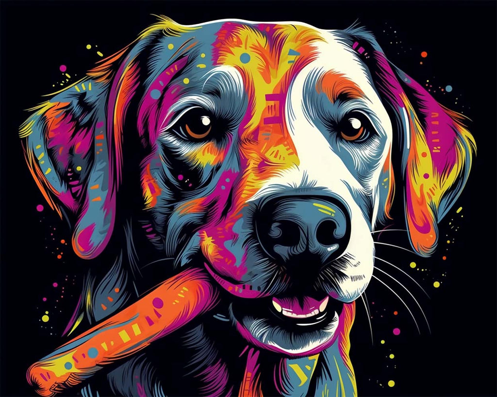 Dog Pop Art Paint by Numbers