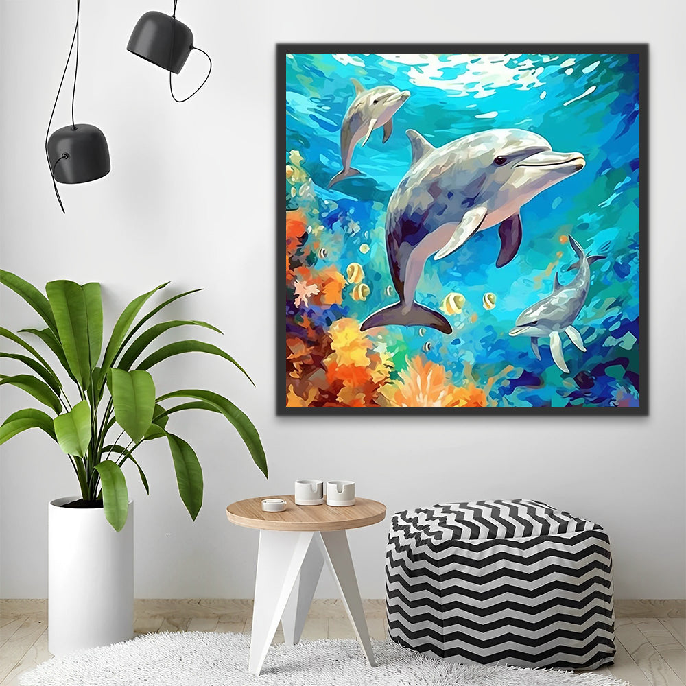 Dolphins Paint by Numbers