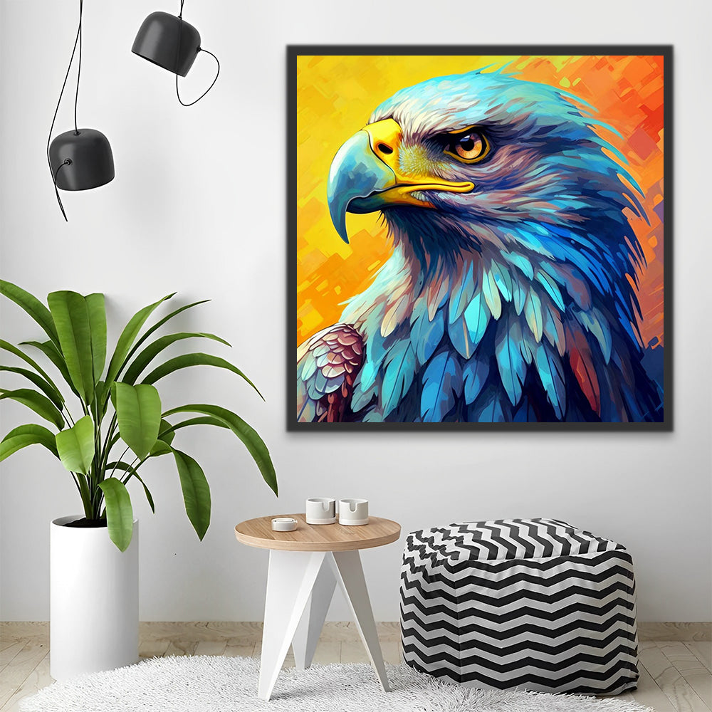 Eagle in Oil Painting Style Paint by Numbers