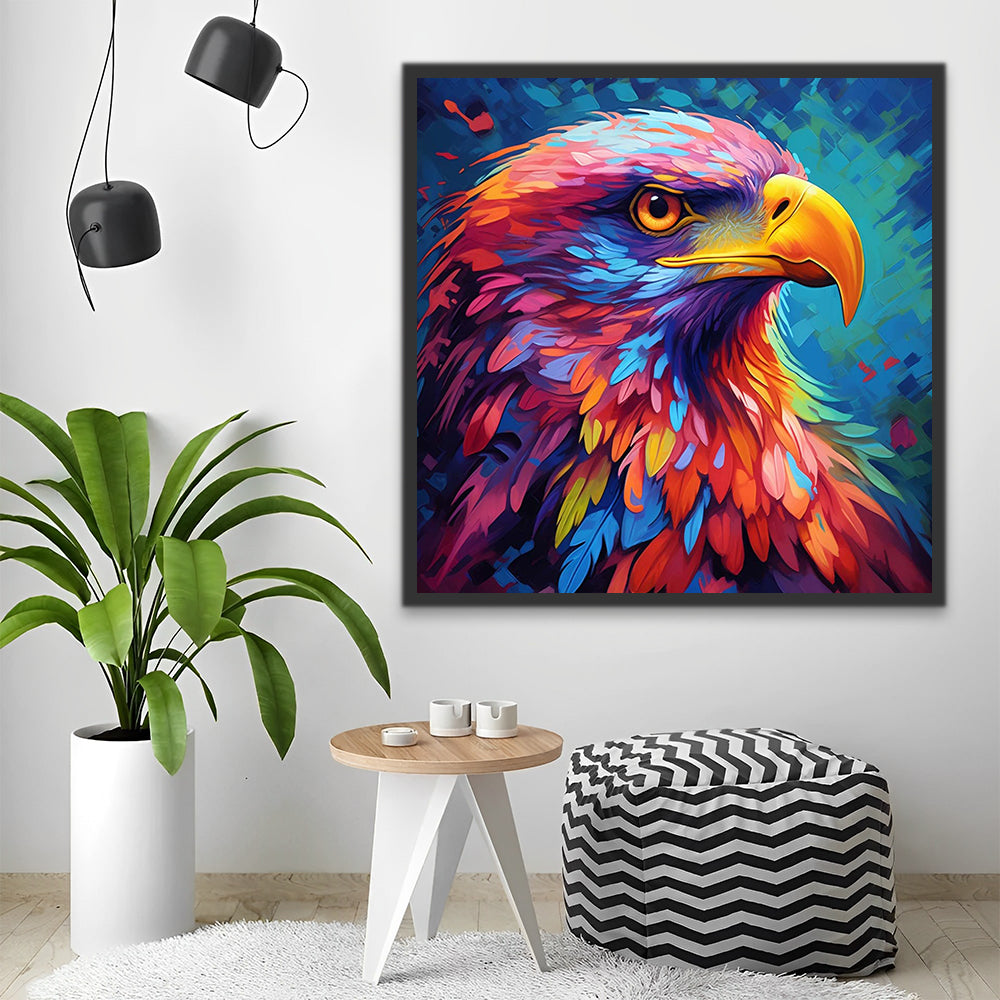 Eagle in Oil Painting Style Paint by Numbers