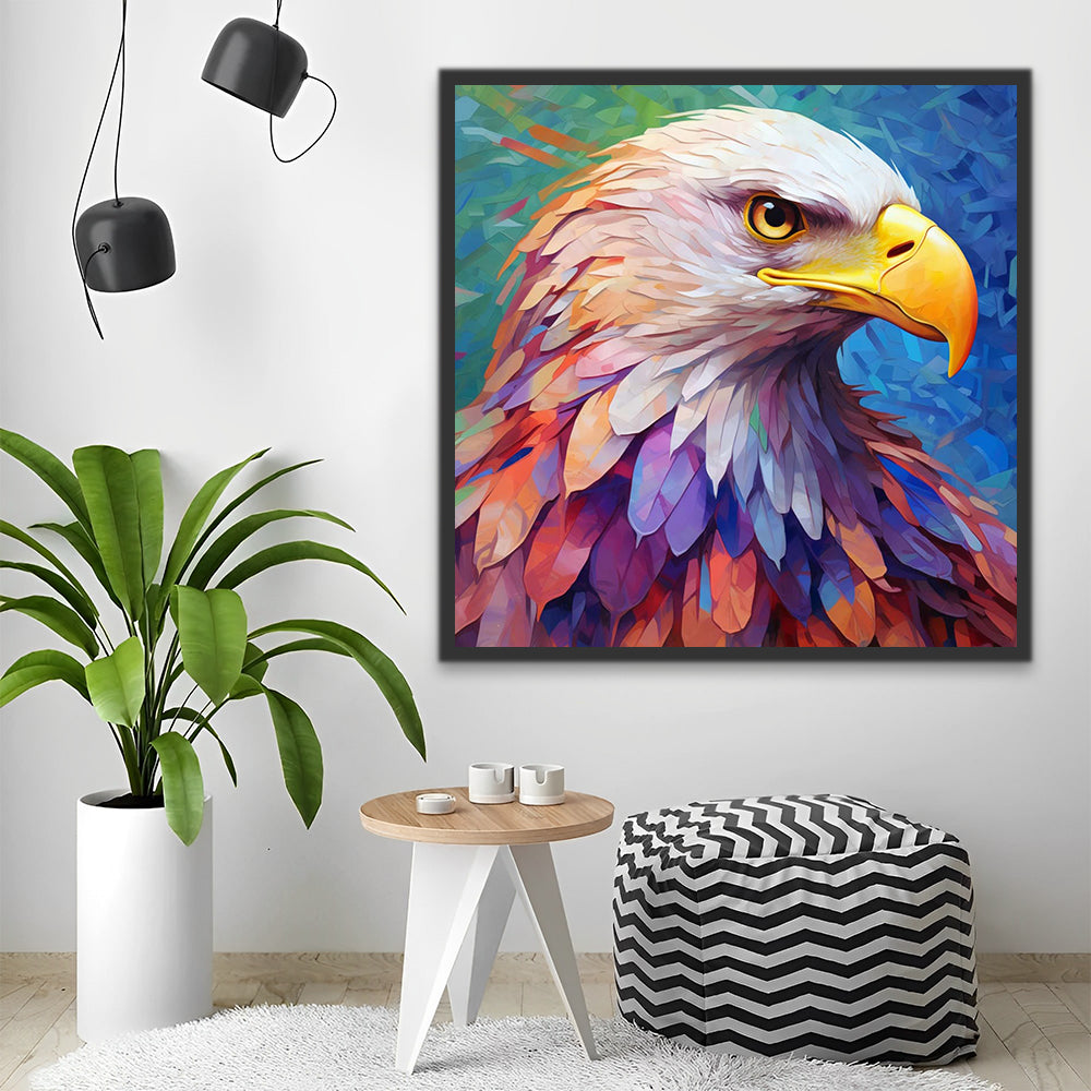 Eagle in Oil Painting Style Paint by Numbers