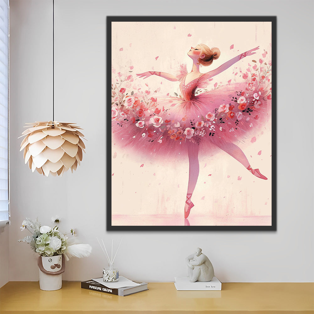 Elegant Ballet Dancer Paint by Numbers