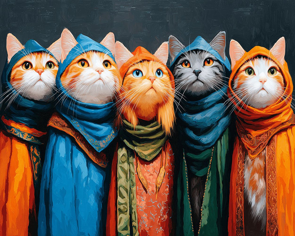 Exotic Lady Cats Paint by Numbers