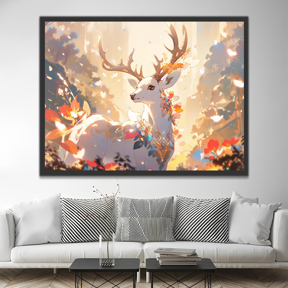 Fantasy White Deer Paint by Numbers