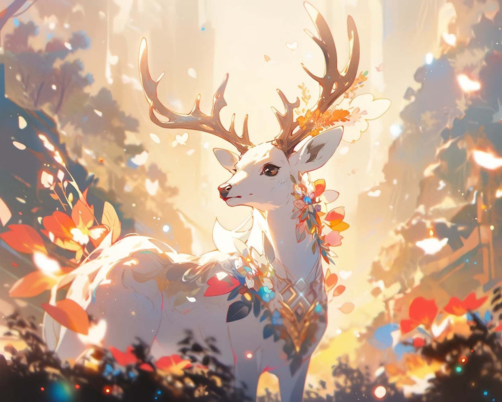 Fantasy White Deer Paint by Numbers