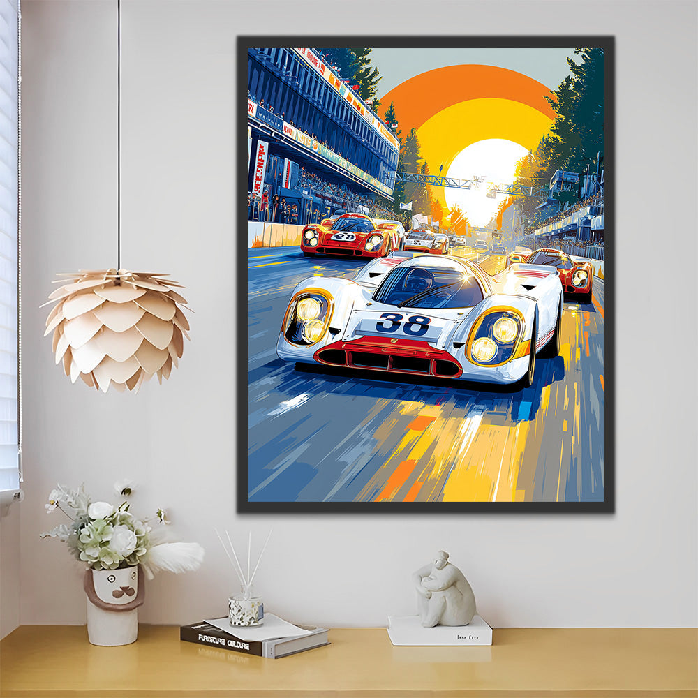 Fierce Racing in the City Paint by Numbers