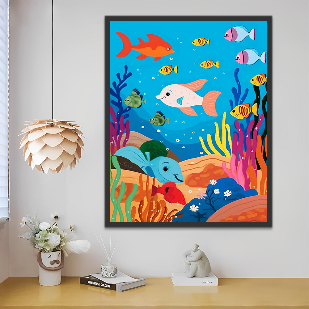 Fish in the Sea Paint by Numbers for Kids