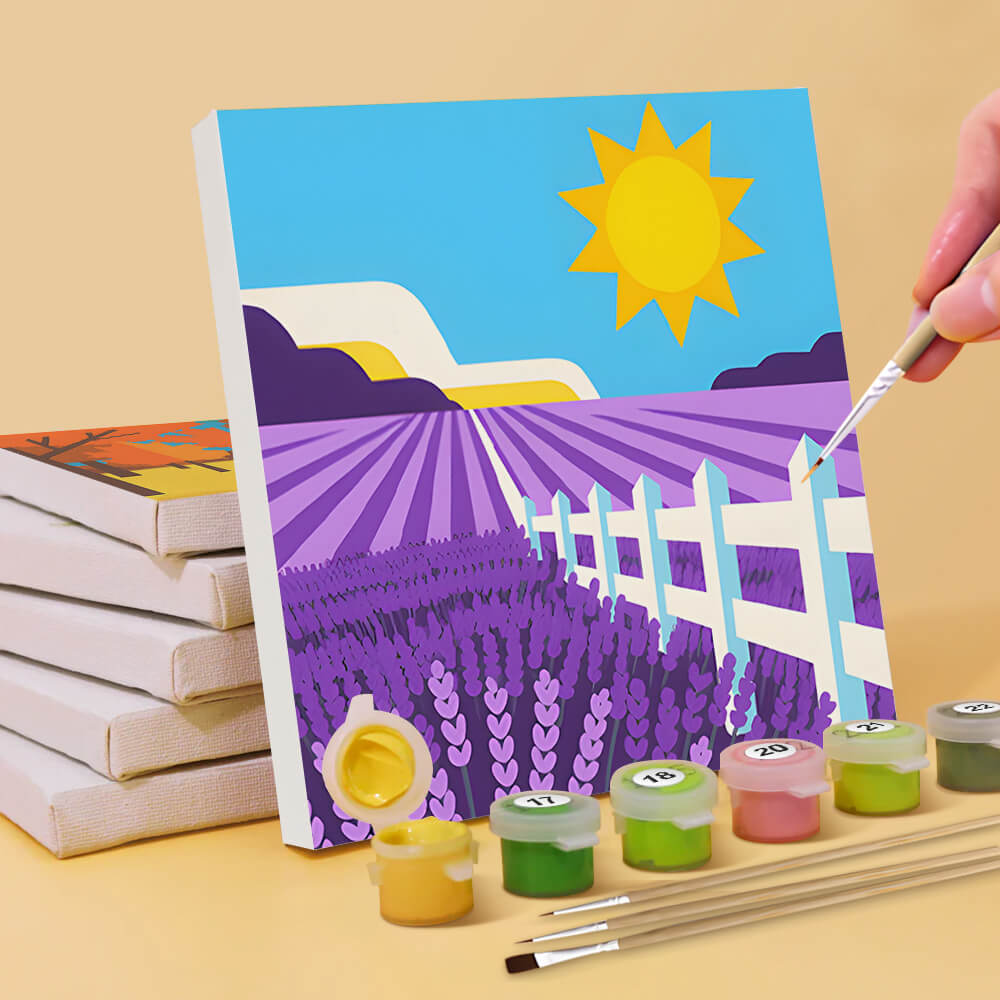 Flower Fields and Grasslands 6 Pieces Mini Paint by Numbers