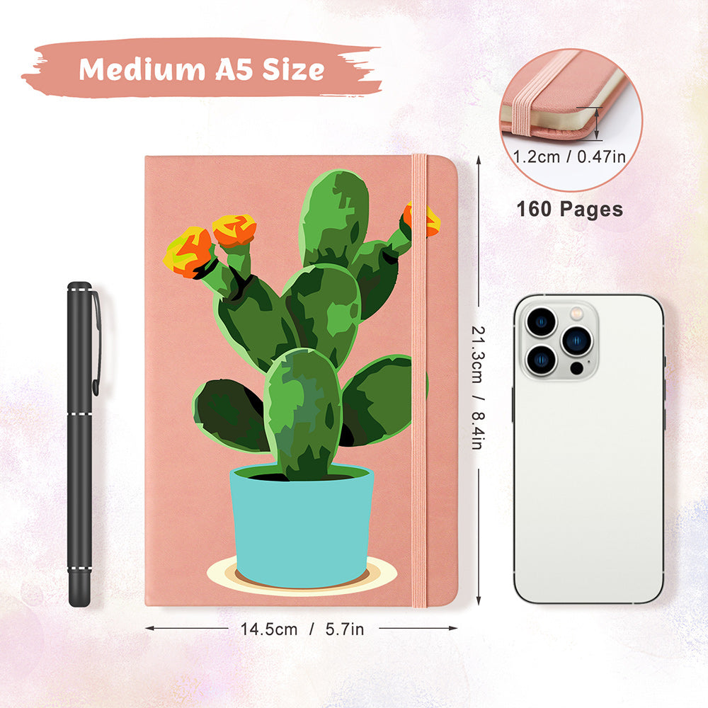 Flowering Cactus Pot Notebook Paint by Numbers