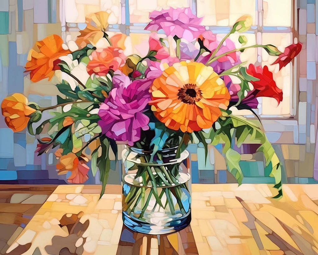 Flowers and Sunshine Paint by Numbers