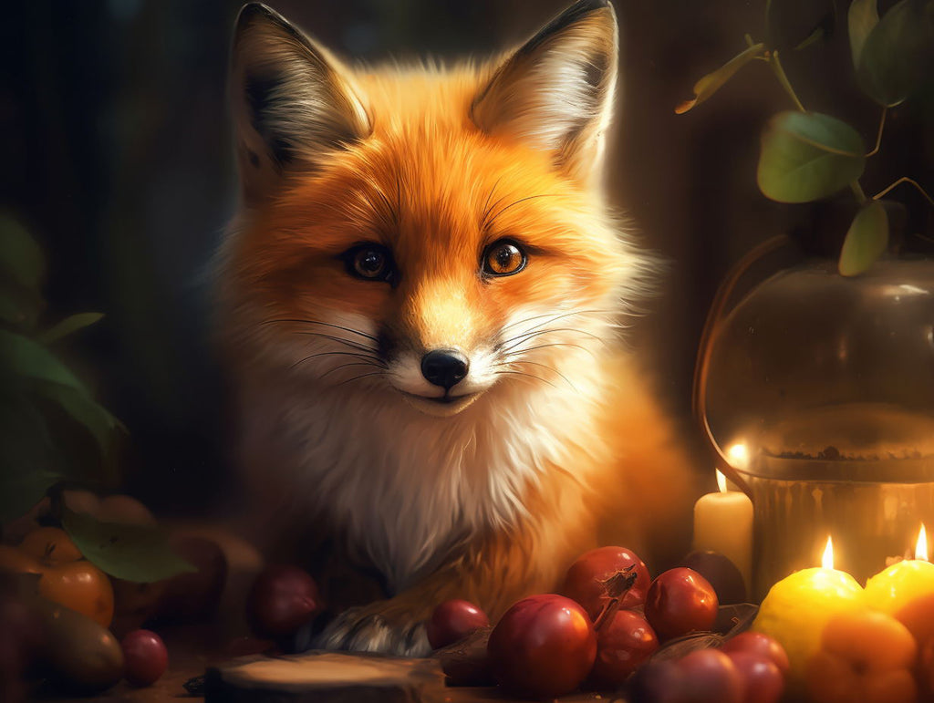 Fox and Candle Paint by Numbers