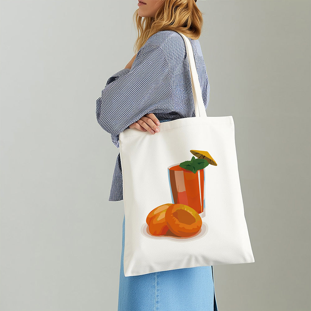 Fresh Fruit Juice Canvas Tote Bag Paint by Numbers