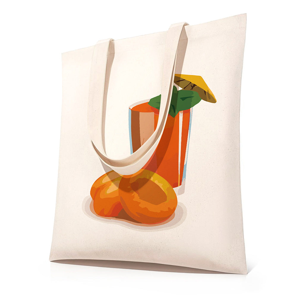Fresh Fruit Juice Canvas Tote Bag Paint by Numbers