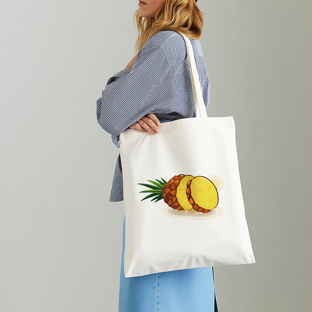 Fresh Pineapple Canvas Tote Bag Paint by Numbers