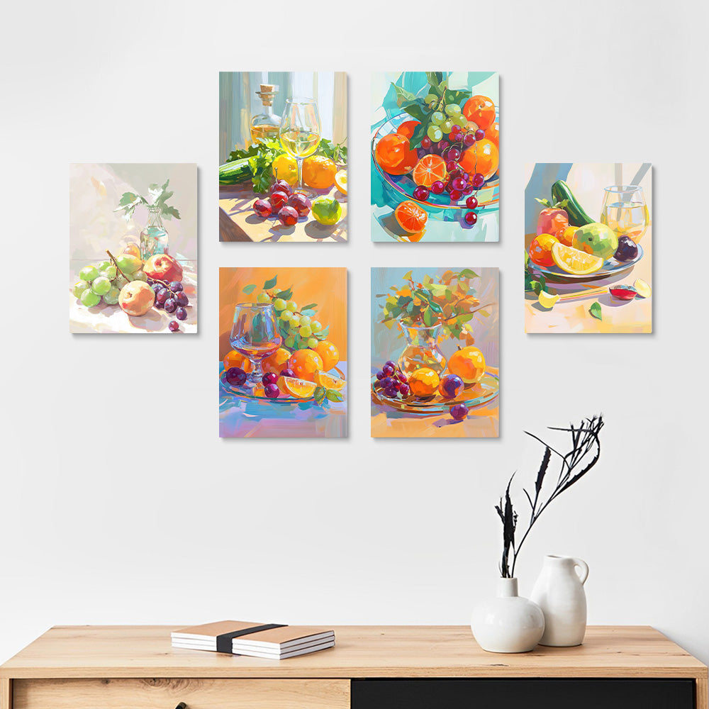 Fruit Still Life 6 Pieces Mini Paint by Numbers