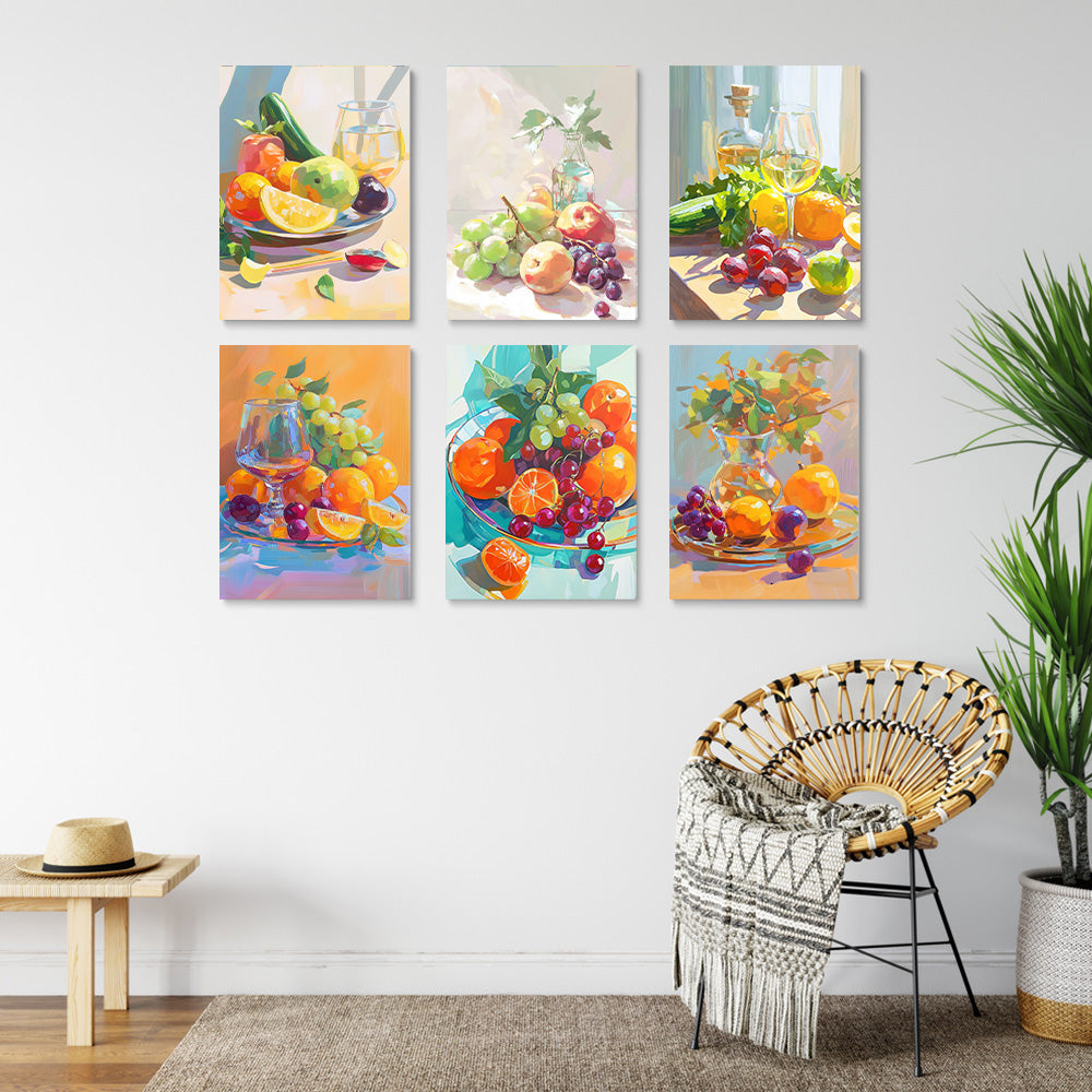 Fruit Still Life 6 Pieces Mini Paint by Numbers