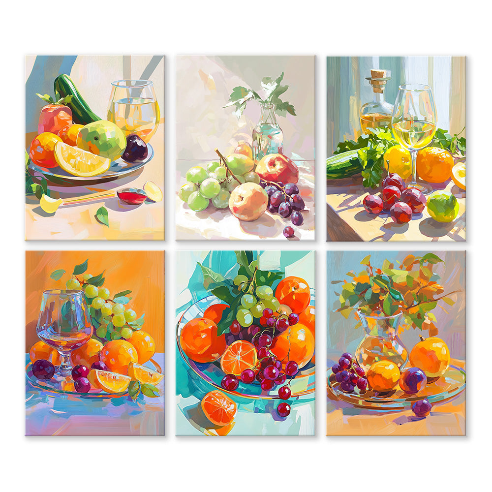 Fruit Still Life 6 Pieces Mini Paint by Numbers