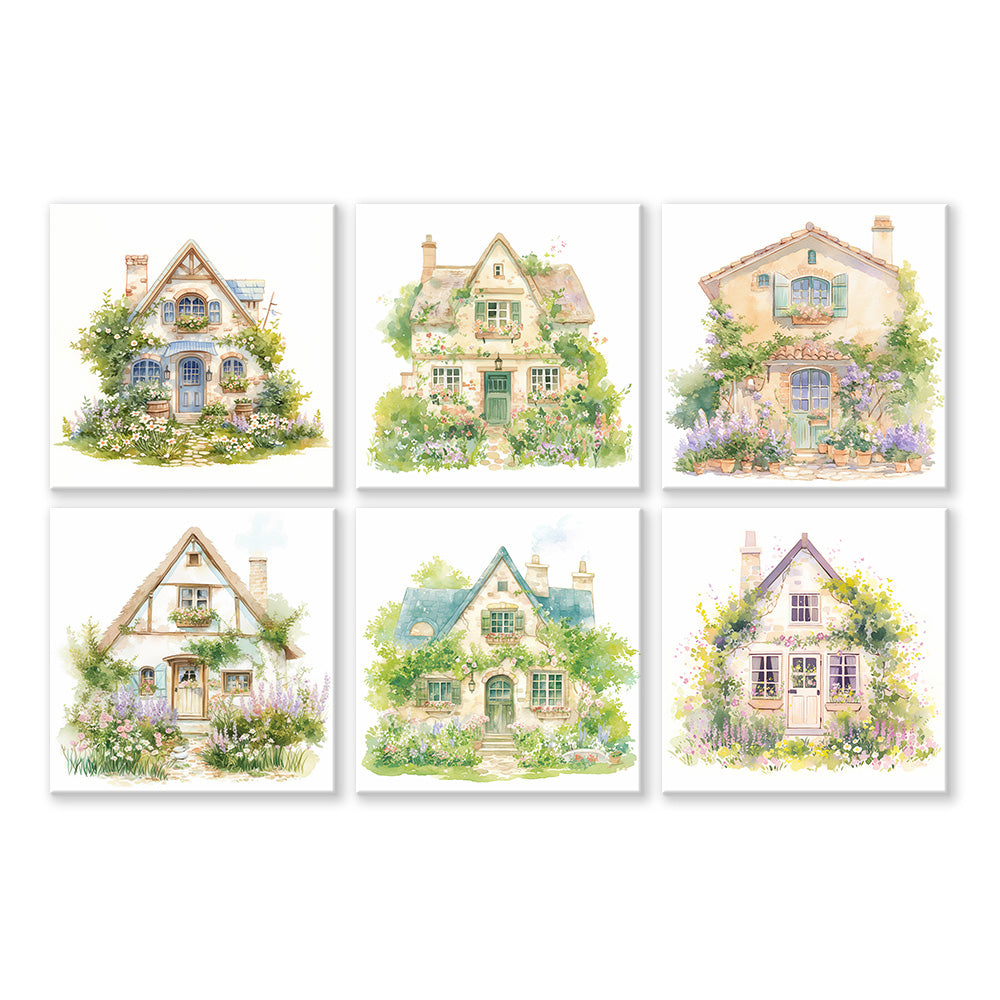 Garden Villas 6 Pieces Mini Paint by Numbers