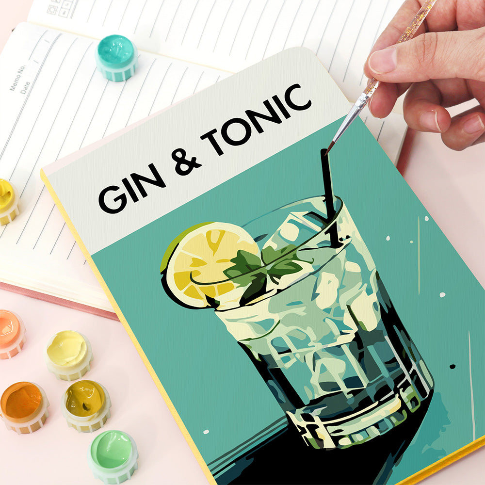 Gin Tonic Notebook Paint by Numbers