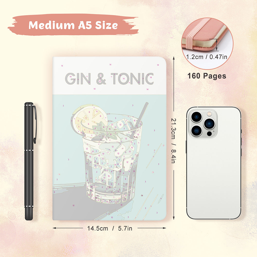 Gin Tonic Notebook Paint by Numbers