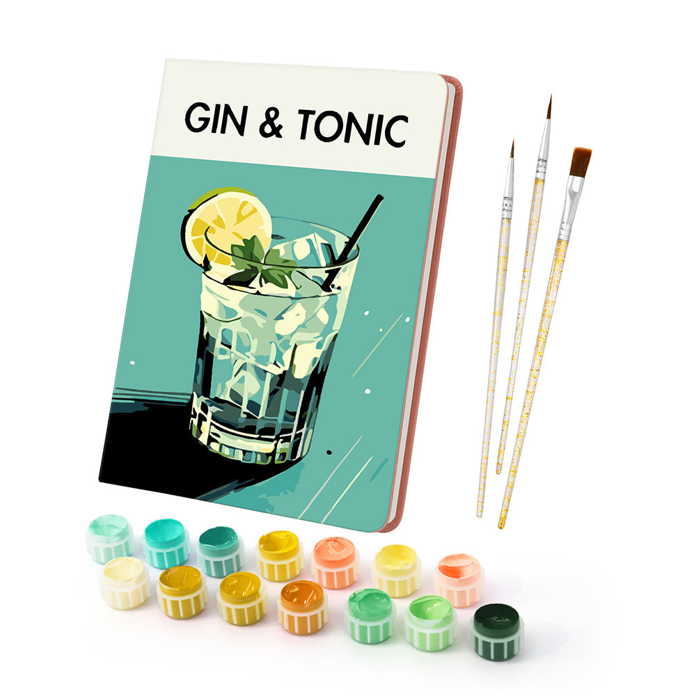 Gin Tonic Notebook Paint by Numbers