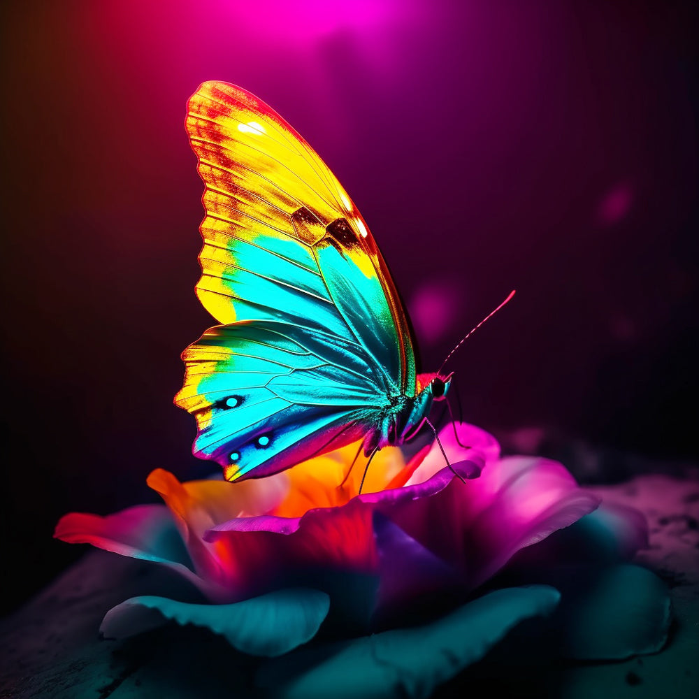 Glowing Butterfly Paint by Numbers