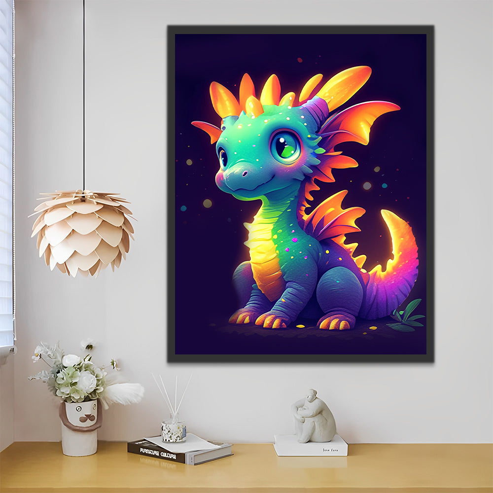 Glowing Dragon Paint by Numbers