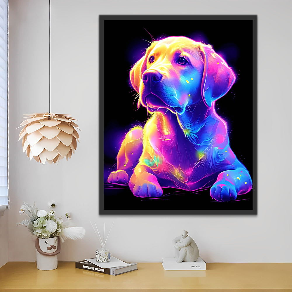 Glowing Labrador Paint by Numbers