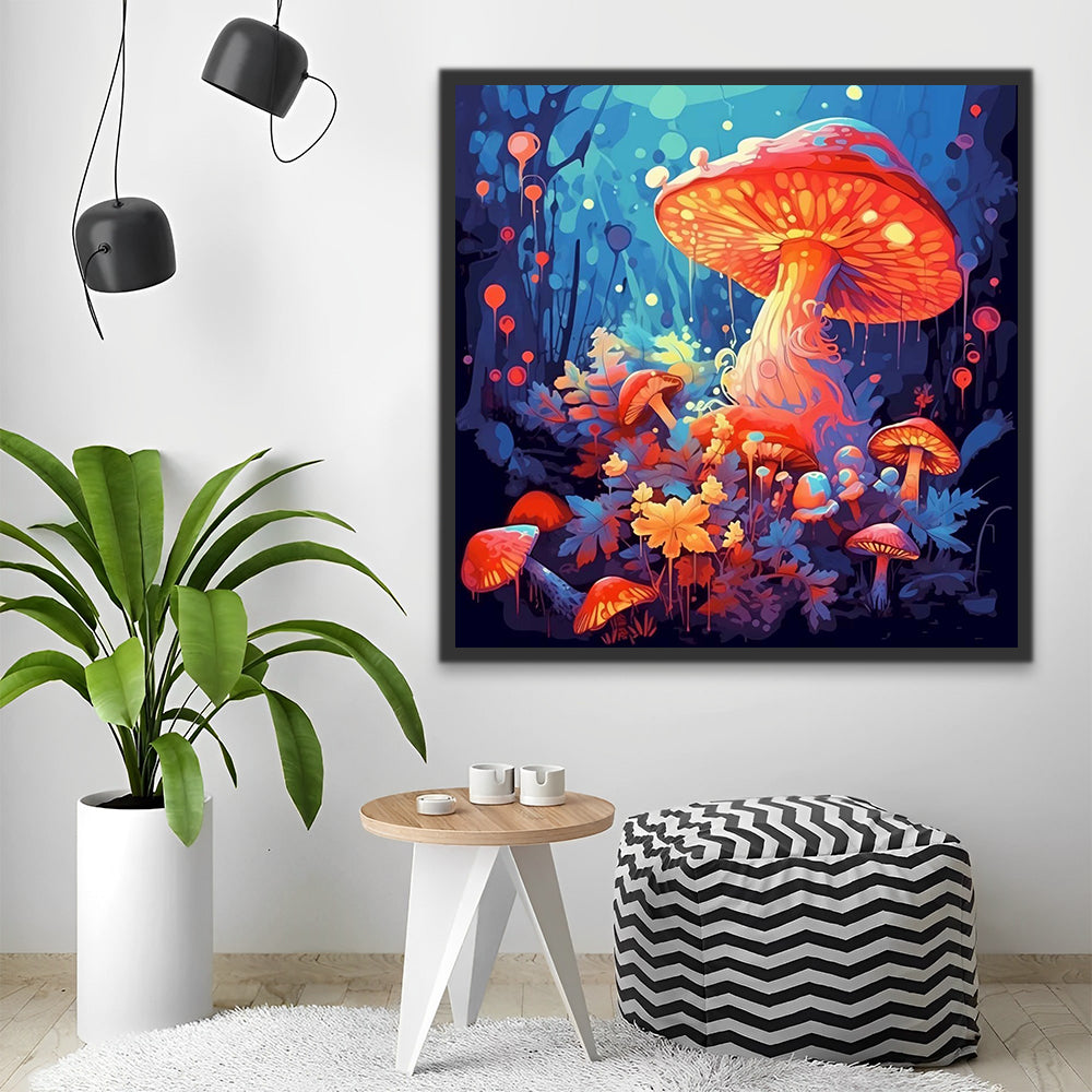 Glowing Mushroom Paint by Numbers