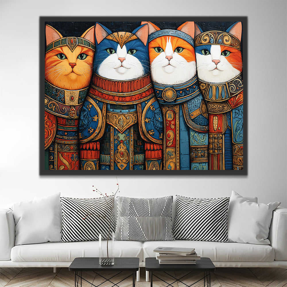 Gorgeous Cat Soldiers Paint by Numbers